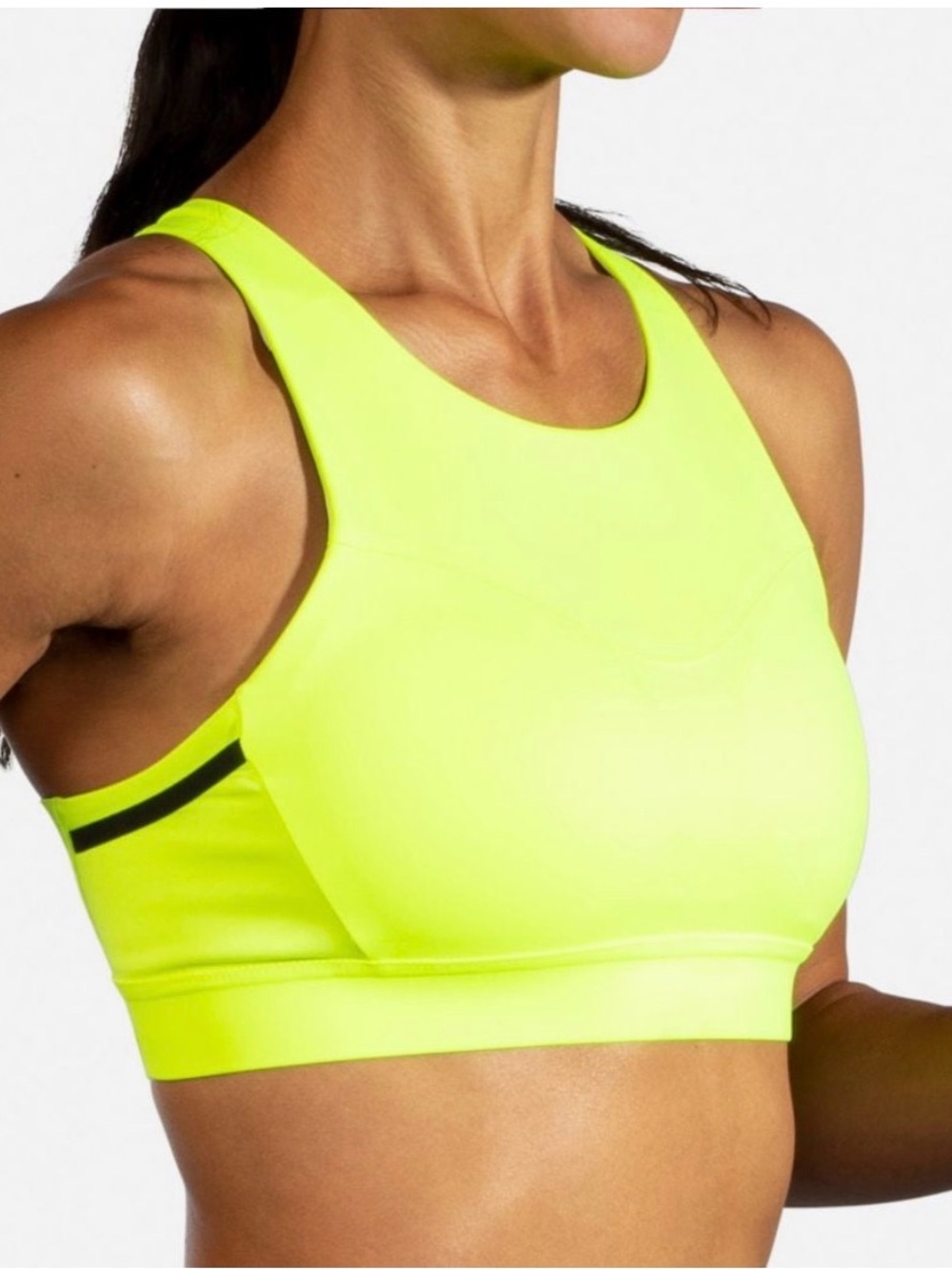 Brooks Neon Yellow High-Support Sports Bra